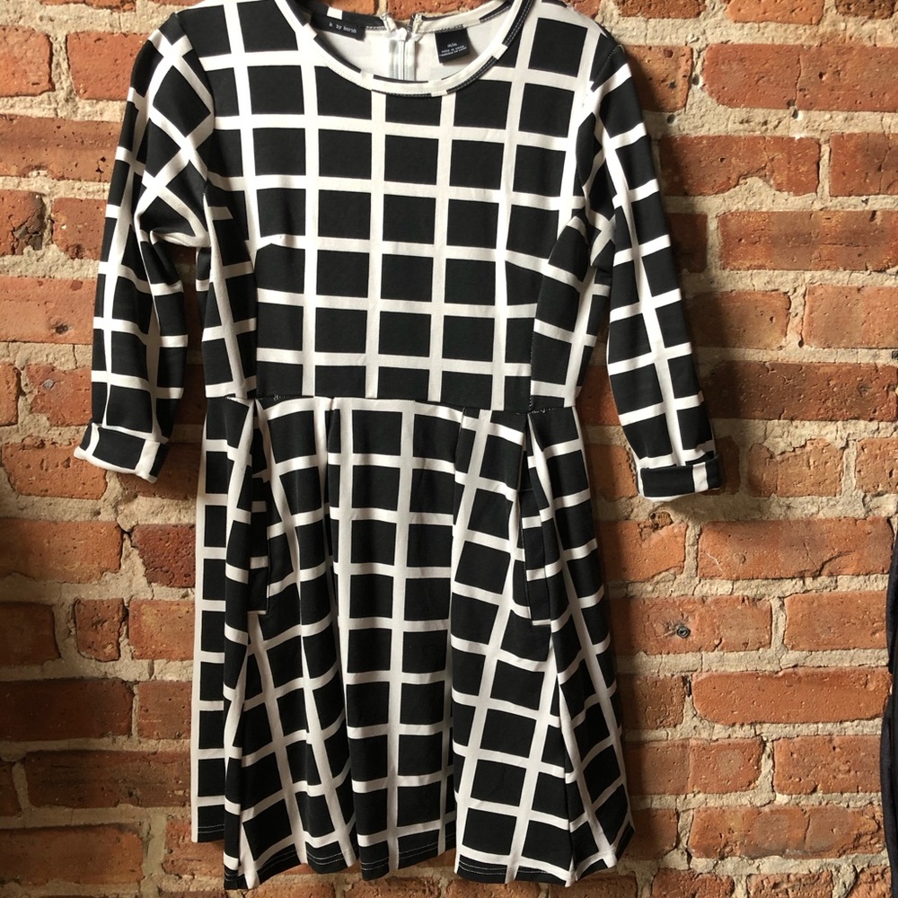 K. By Kersh Cute Mini Dress Window Pane Pattern